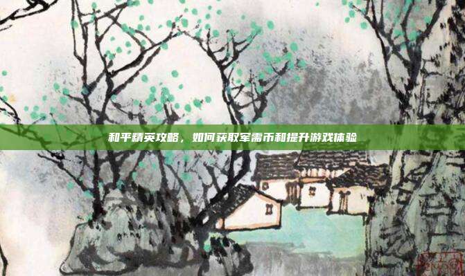 和平精英攻略,如何获取军需币和提升游戏体验