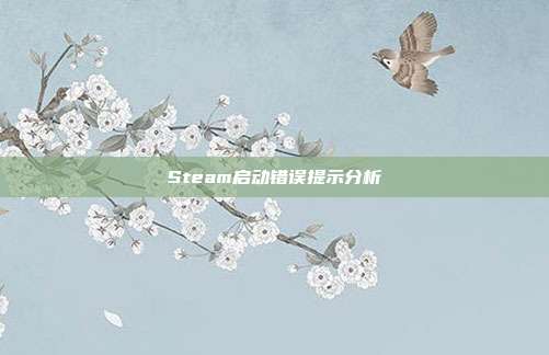 Steam启动错误提示分析