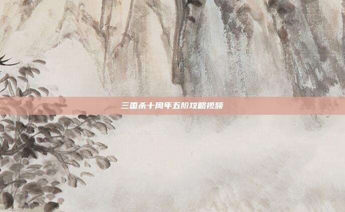 三国杀十周年五阶攻略视频