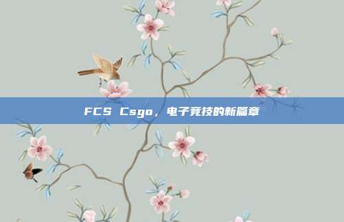 FCS Csgo,电子竞技的新篇章