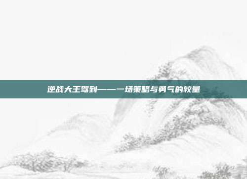 逆战大王驾到——一场策略与勇气的较量