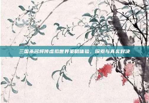 三国杀名将传虚拟世界策略体验,探索与真实对决