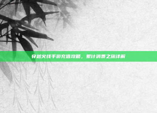 穿越火线手游充值攻略,累计消费之旅详解