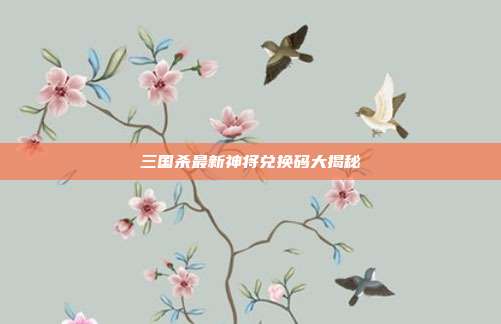 三国杀最新神将兑换码大揭秘