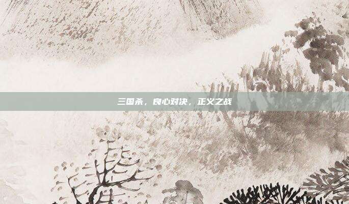 三国杀,良心对决,正义之战