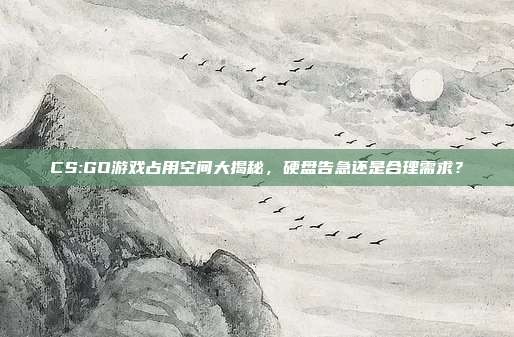 CS:GO游戏占用空间大揭秘,硬盘告急还是合理需求?