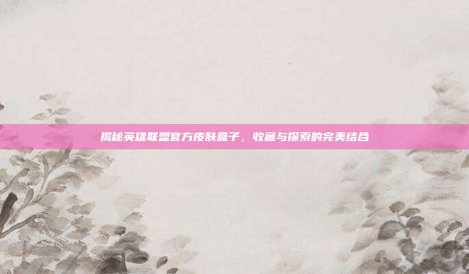 揭秘英雄联盟官方皮肤盒子,收藏与探索的完美结合