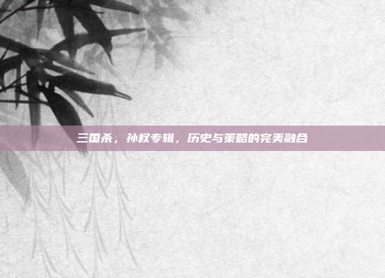 三国杀,孙权专辑,历史与策略的完美融合