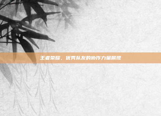 王者荣耀,优秀队友的协作力量展现