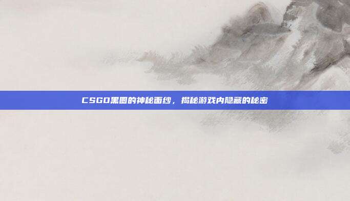 CSGO黑圈的神秘面纱,揭秘游戏内隐藏的秘密