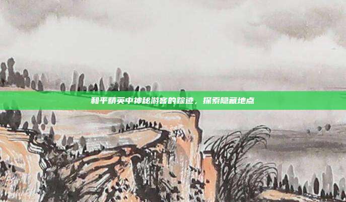 和平精英中神秘游客的踪迹,探索隐藏地点