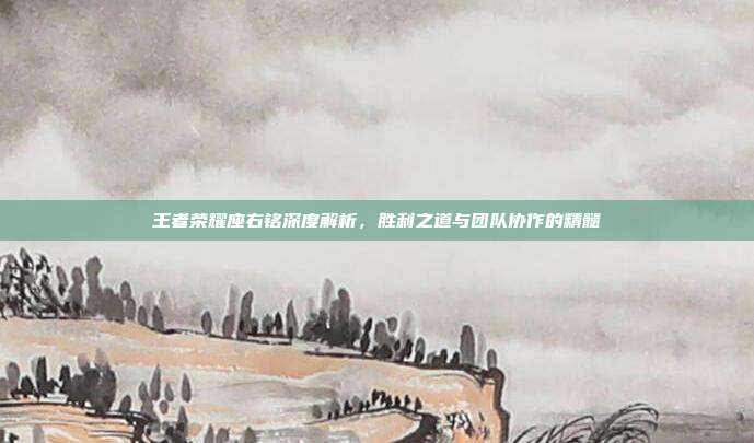 王者荣耀座右铭深度解析,胜利之道与团队协作的精髓