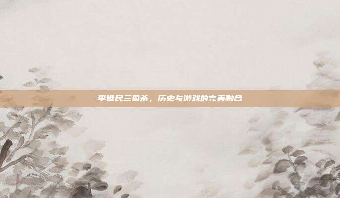 李世民三国杀,历史与游戏的完美融合