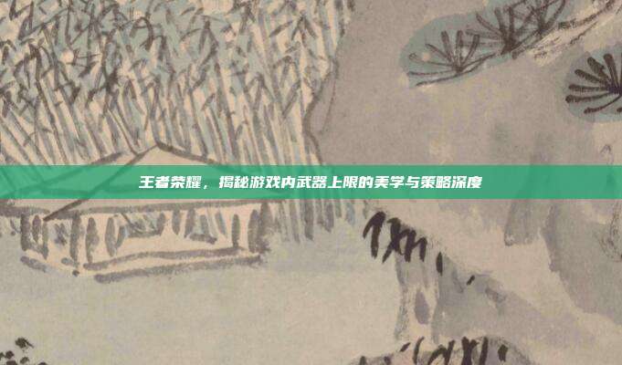 王者荣耀,揭秘游戏内武器上限的美学与策略深度