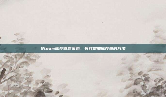 Steam库存管理策略,有效增加库存量的方法