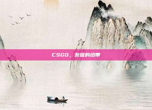 CSGO,友谊的纽带