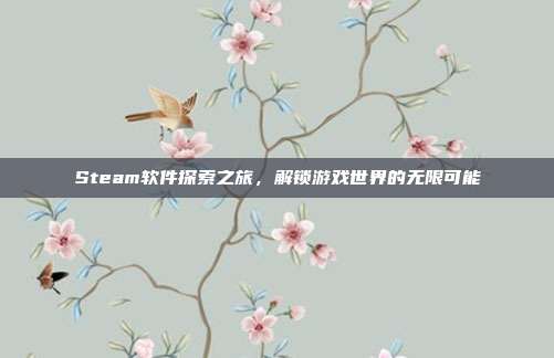 Steam软件探索之旅,解锁游戏世界的无限可能