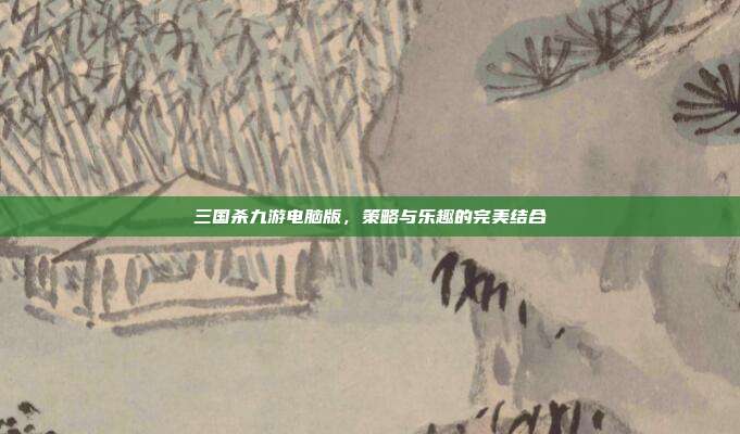 三国杀九游电脑版,策略与乐趣的完美结合