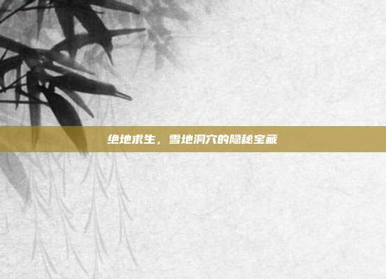 绝地求生,雪地洞穴的隐秘宝藏