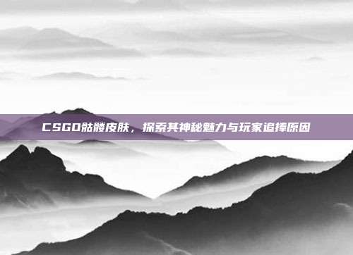 CSGO骷髅皮肤,探索其神秘魅力与玩家追捧原因