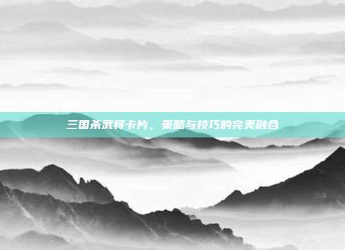 三国杀武将卡片,策略与技巧的完美融合