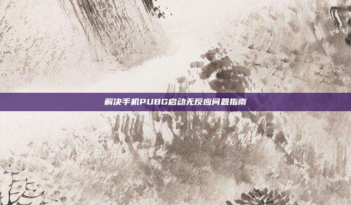 解决手机PUBG启动无反应问题指南