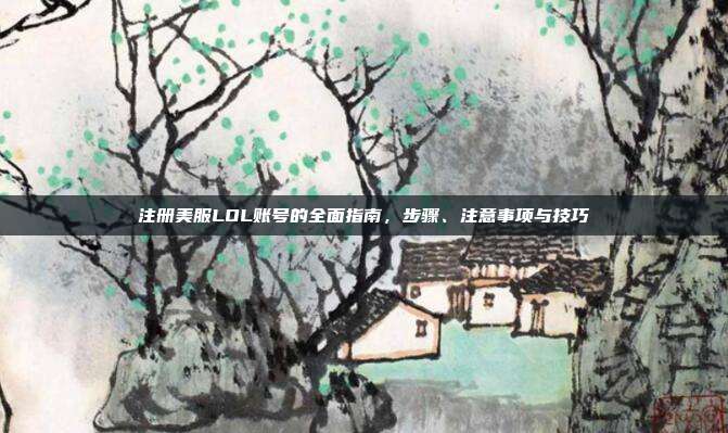注册美服LOL账号的全面指南,步骤、注意事项与技巧