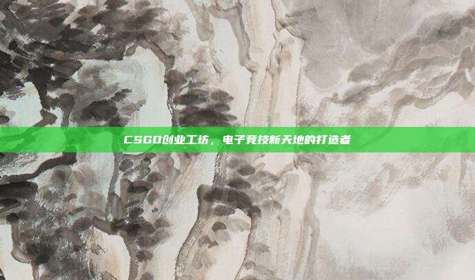 CSGO创业工坊,电子竞技新天地的打造者