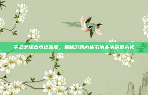 王者荣耀点券修改器,揭秘游戏内货币的非法获取方式