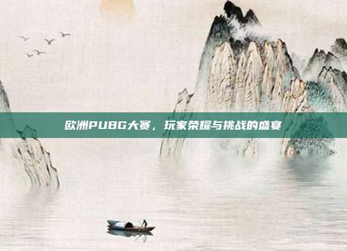 欧洲PUBG大赛,玩家荣耀与挑战的盛宴