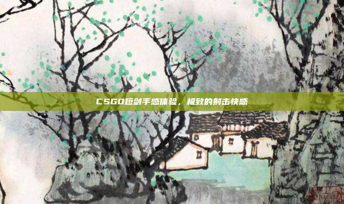CSGO短剑手感体验,极致的射击快感