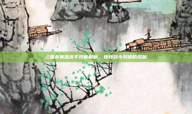 三国杀黄忠高手技能解析,独特战斗风格的揭秘