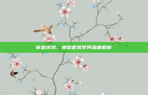 穿越火线,神器套装系列深度解析