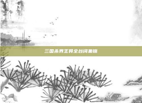 三国杀界王异全台词集锦