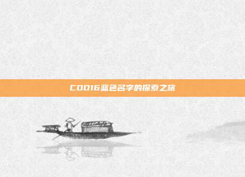 COD16蓝色名字的探索之旅