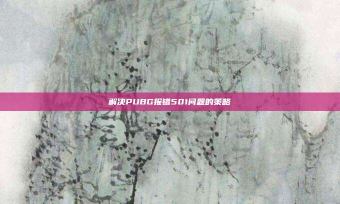 解决PUBG报错501问题的策略