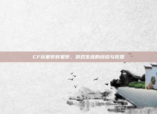 CF玩家梦碎星梦,游戏生涯的终结与反思