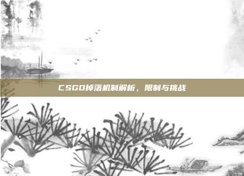 CSGO掉落机制解析,限制与挑战