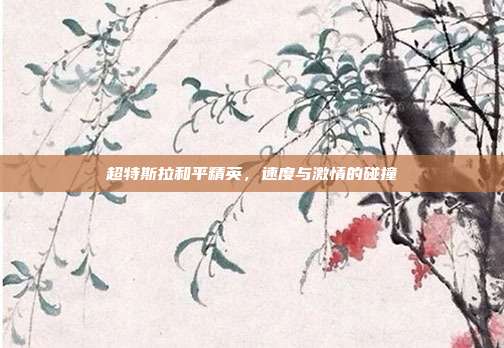 超特斯拉和平精英,速度与激情的碰撞