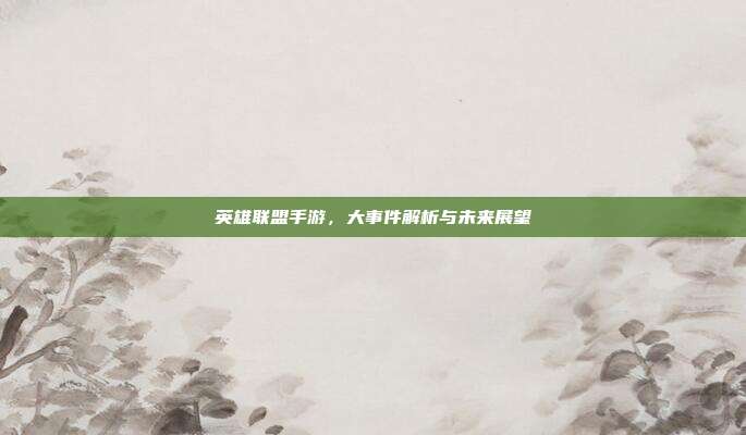 英雄联盟手游,大事件解析与未来展望