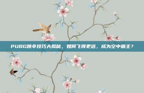 PUBG跳伞技巧大揭秘,如何飞得更远,成为空中霸主?