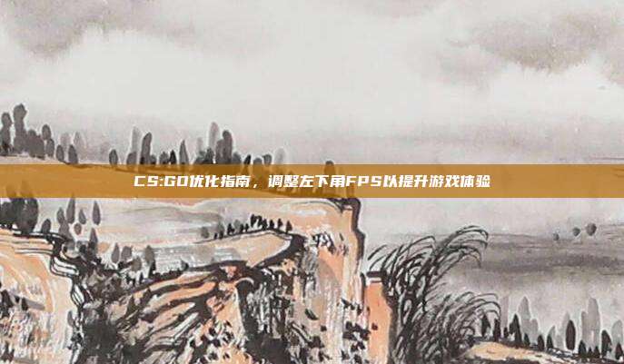 CS:GO优化指南,调整左下角FPS以提升游戏体验