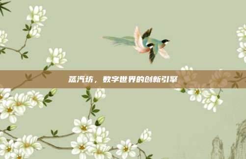 蒸汽坊,数字世界的创新引擎