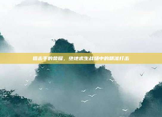 狙击手的荣耀,绝地求生战场中的精准打击