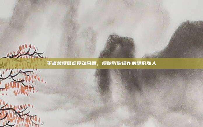 王者荣耀鼠标晃动问题,揭秘影响操作的隐形敌人