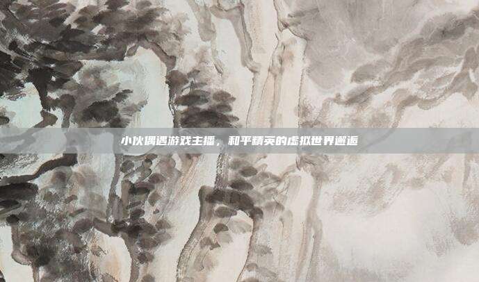 小伙偶遇游戏主播,和平精英的虚拟世界邂逅