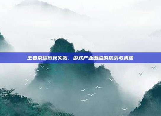 王者荣耀授权失败,游戏产业面临的挑战与机遇