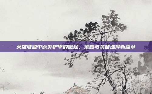 英雄联盟中额外护甲的崛起,策略与装备选择新篇章