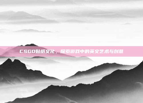 CSGO贴纸文化,探索游戏中的英文艺术与创意