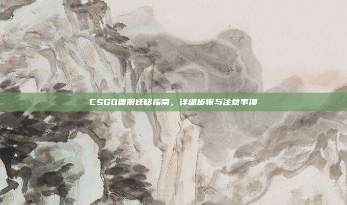CSGO国服迁移指南,详细步骤与注意事项
